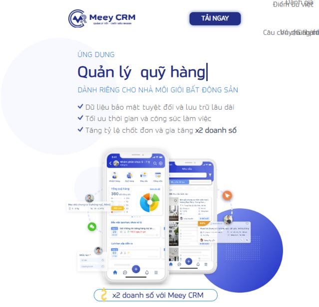 Meey CRM: Phần mềm chuyên quản lý khách hàng bất động sản