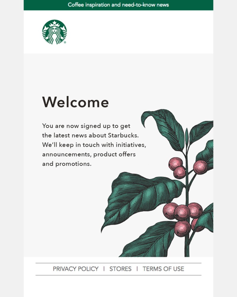 Chiến dịch Welcome Emails của Starbucks