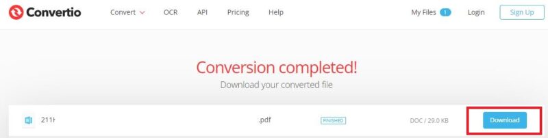 Chuyển đổi PDF sang Word trực tuyến với Convertio.co