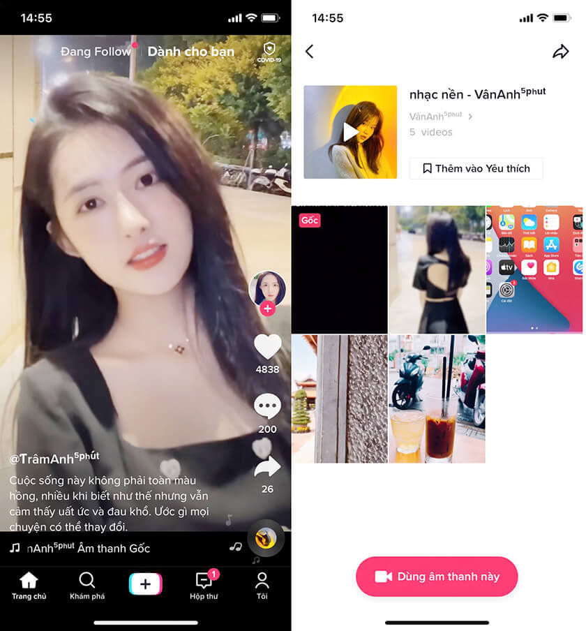 thêm nhạc video tiktok