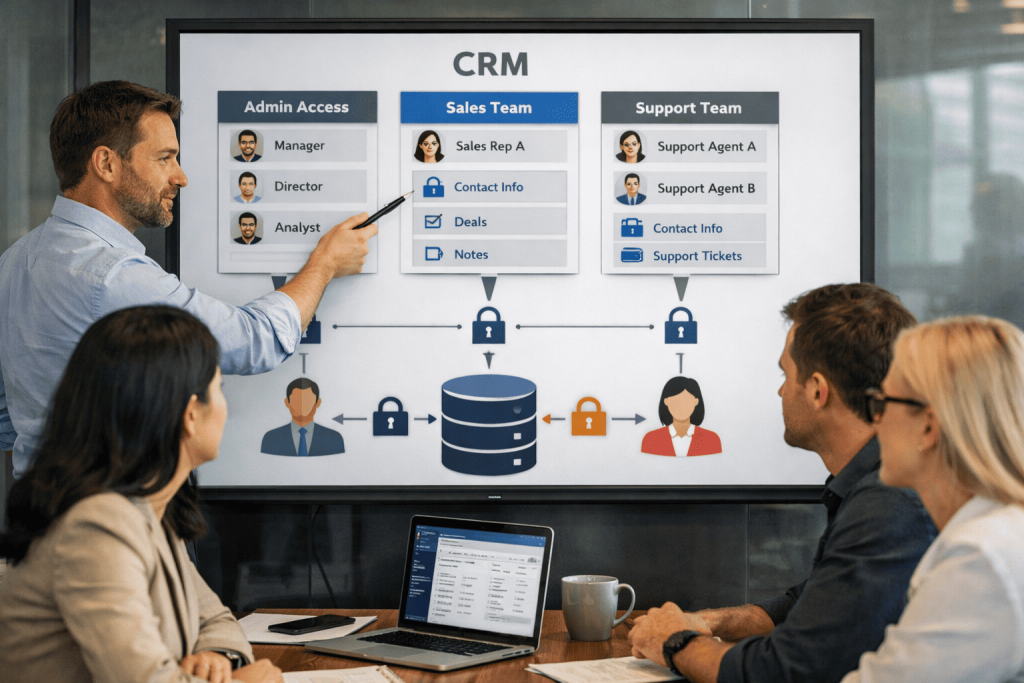 CRM phan quyen du lieu khach hang