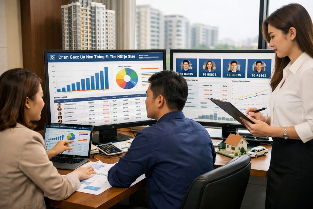 crm quan ly hoa hong thu nhap sale bat dong san