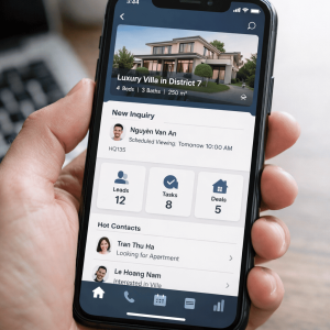 Ứng dụng CRM bất động sản trên thiết bị di động