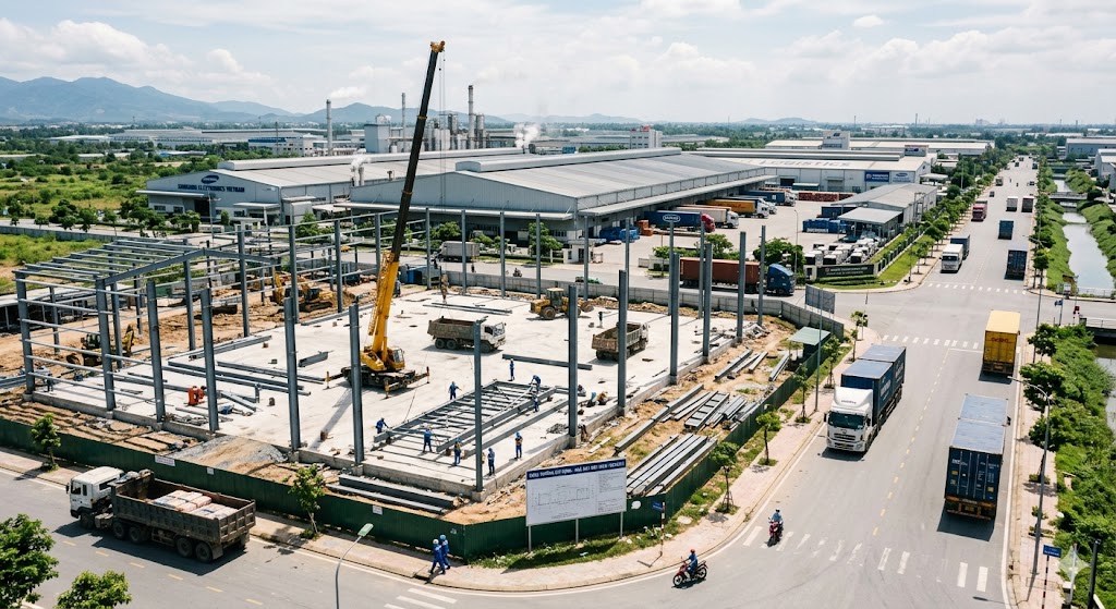 Bất động sản công nghiệp: Sự tăng trưởng từ dòng vốn FDI