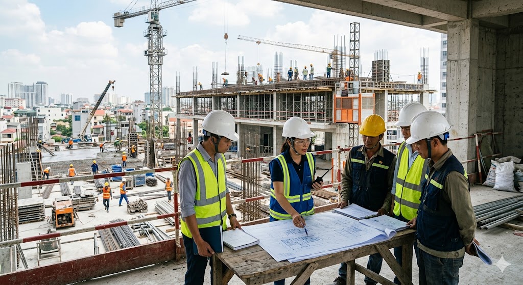 Công việc và nhiệm vụ quản lý dự án xây dựng