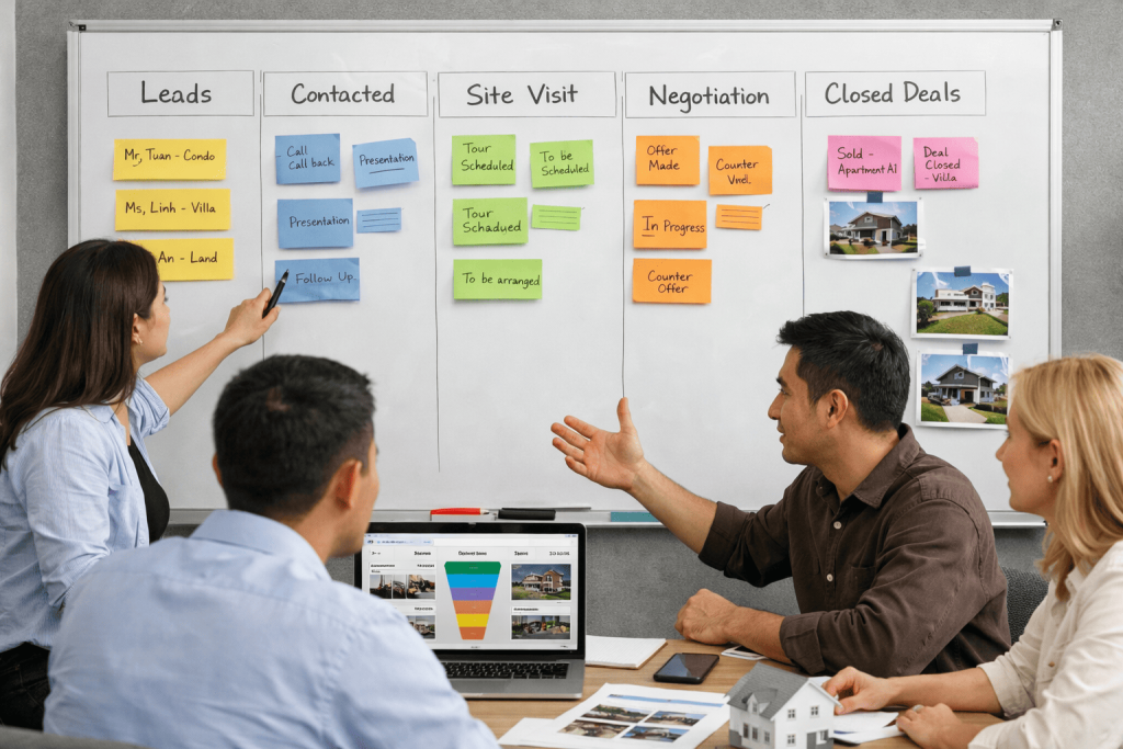 CRM pipeline bất động sản