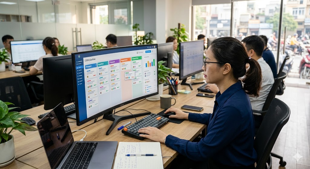 CRM quản lý pipeline khách hàng