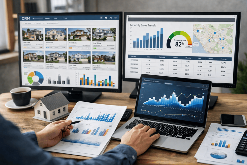 Crm thống kê báo cáo bất động sản 