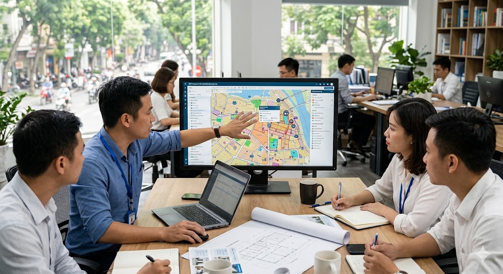 Săn nhà đất giá hời chưa bao giờ dễ đến thế nhờ bản đồ bất động sản trực quan 5 CRM tích hợp bản đồ quy hoạch