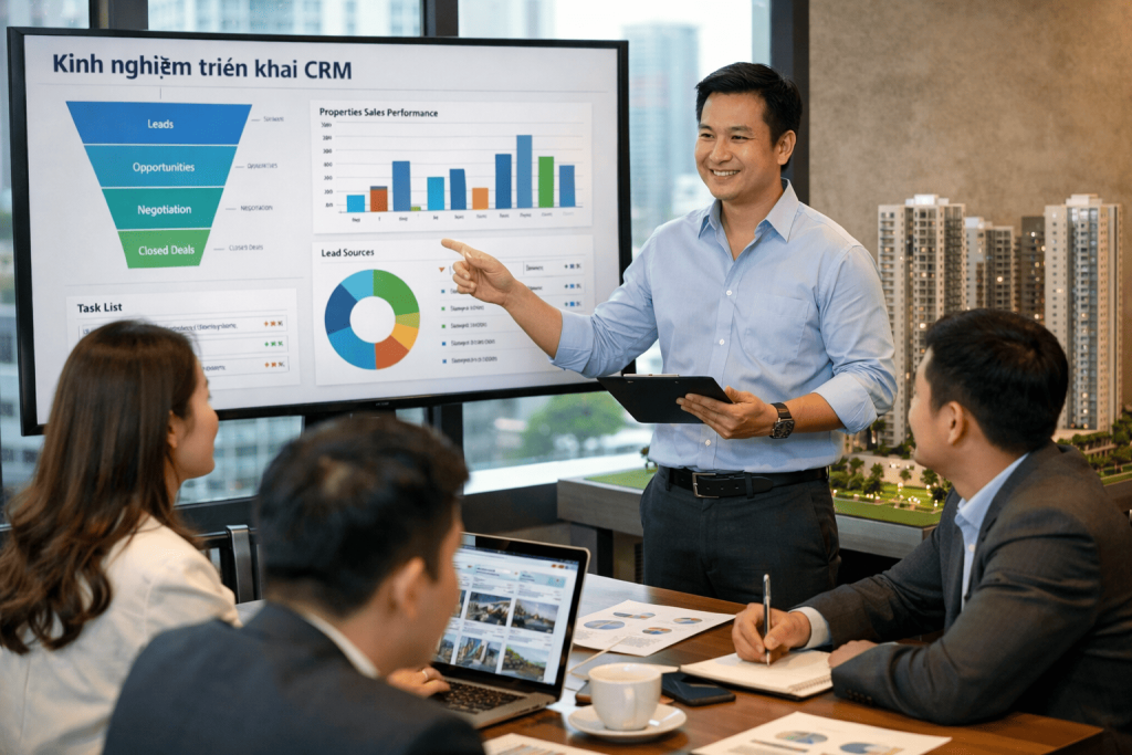 Kinh nghiệm triển khai crm sàn bất động sản