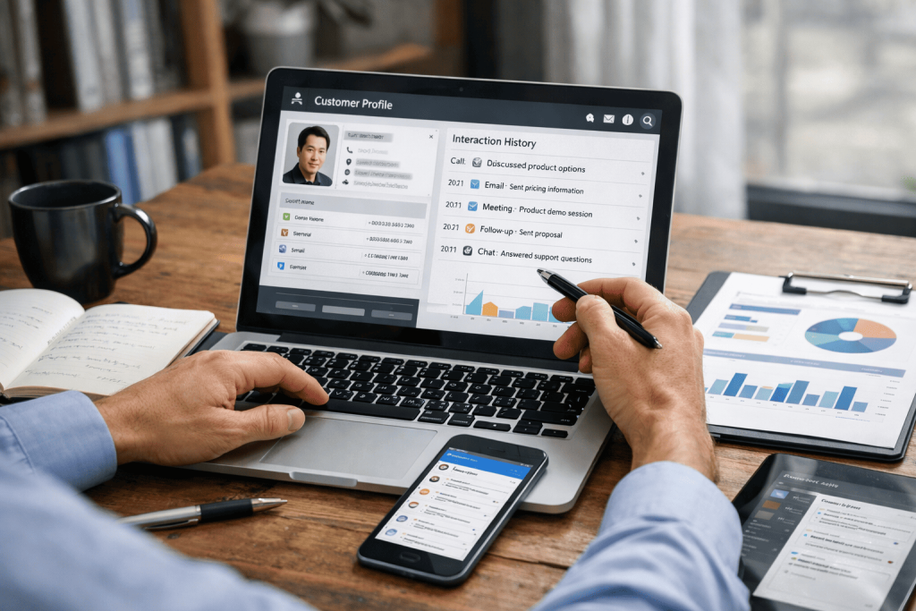 CRM quản lý dự án bất động sản – Công cụ bắt buộc cho môi giới chuyên nghiệp 2026 17 Lưu trữ lịch sử tương tác khách hàng