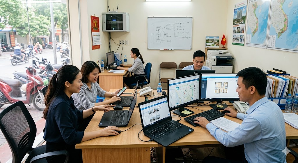 Mô hình vận hành số cho văn phòng nhà đất quy mô vừa và nhỏ