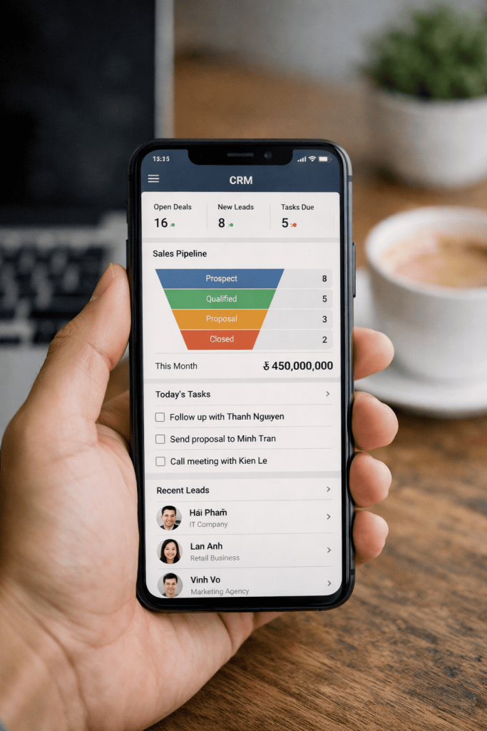 Top phần mềm CRM bất động sản giúp doanh nghiệp bứt phá doanh số vượt trội 9 Phần mềm crm trên điện thoại