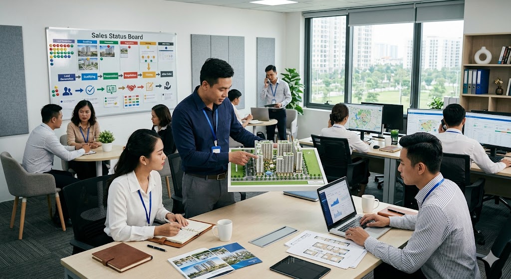 Quy trình bán hàng và vận hành sale bất động sản