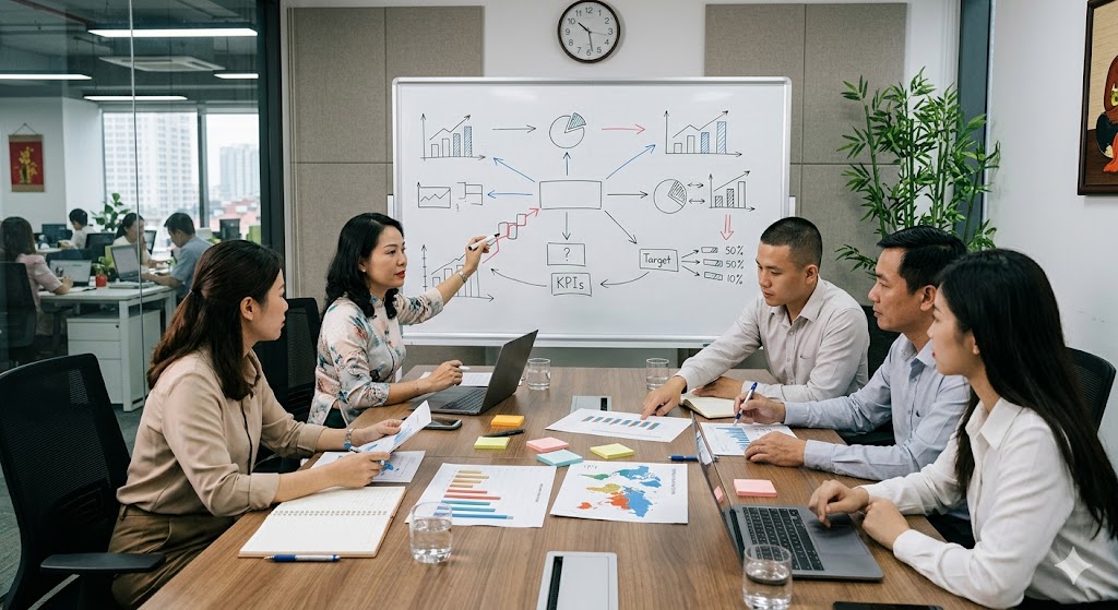 Thiết lập hệ thống chỉ số KPI và mục tiêu chiến lược