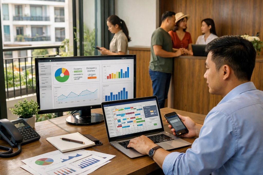 Các tính năng cốt lõi của phần mềm quản lý căn hộ dịch vụ