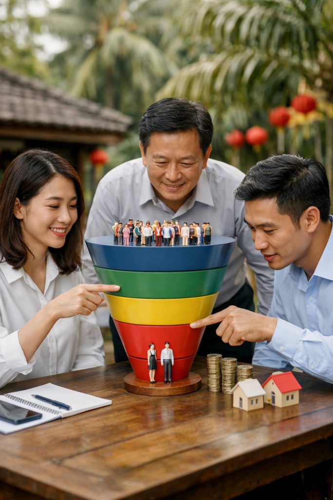 Mô hình phễu chân dung khách hàng theo nhu cầu