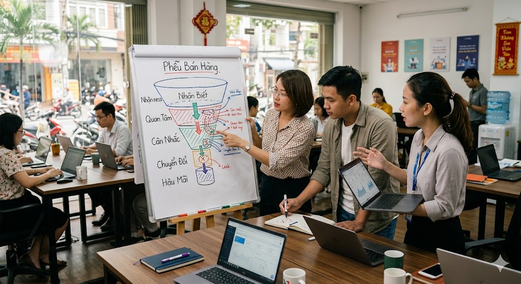 Phân tích các điểm "rò rỉ" khách hàng trong phễu