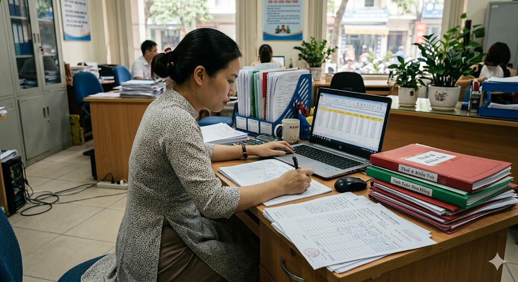 Quản lý các khoản khấu trừ và thuế trong hoa hồng