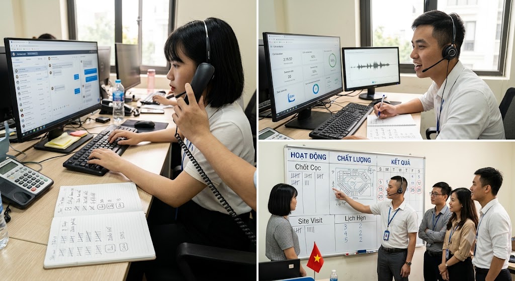 KPI Telesale Bất Động Sản: Bộ Chỉ Số Standard & Bảng Mẫu Chi Tiết 5 bo 3 nhom chi so kpi telesale bds quan trong nhat