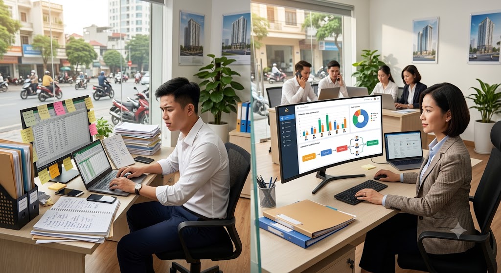 CRM Cho Trưởng Nhóm Kinh Doanh Bất Động Sản: Bí Quyết Quản Lý Đội Ngũ & Bứt Phá Doanh Số 5 crm cho truong nhom kinh doanh bat dong san la gi vi sao lai khac crm ca nhan