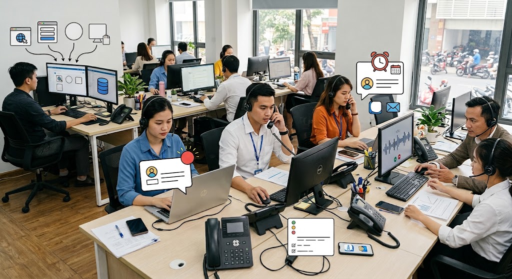 quy trinh 5 buoc van hanh crm telesale bds dat hieu qua toi da