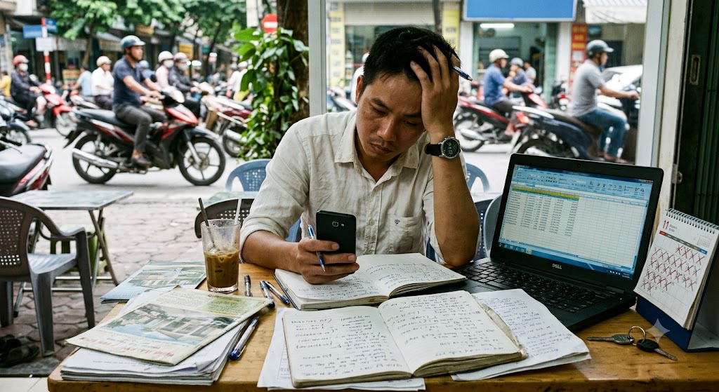 Ảnh 1: Nỗi đau của Sale Bất động sản cá nhân khi quản lý thủ công