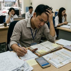 Ảnh 1: Thực trạng và nỗi đau khi quản lý lịch dẫn khách thủ công