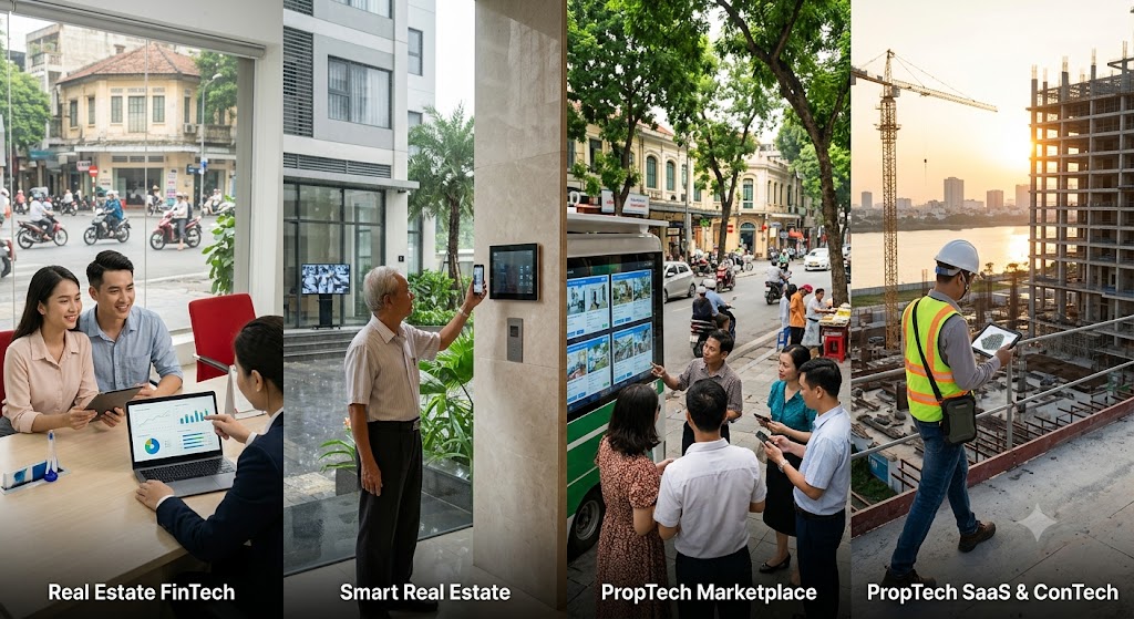 Hệ Sinh Thái Công Nghệ Bất Động Sản (PropTech): Khái Niệm, Trụ Cột & Xu Hướng Bứt Phá 5 Ảnh 2: Trụ cột cốt lõi cấu thành hệ sinh thái công nghệ bất động sản