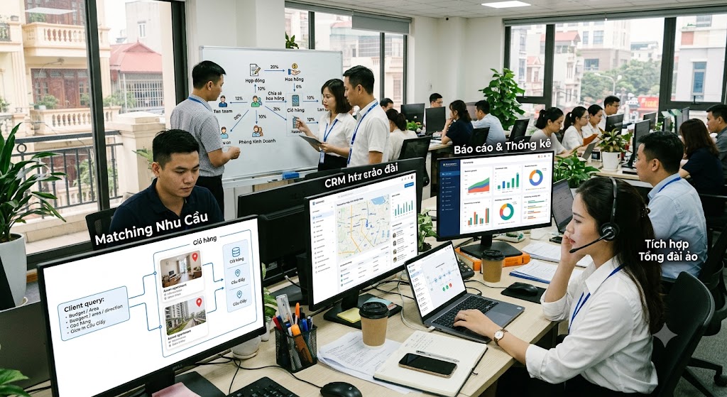 Ảnh 2: 5 tính năng cốt lõi hệ thống crm cho trung tâm môi giới nhà đất cần có