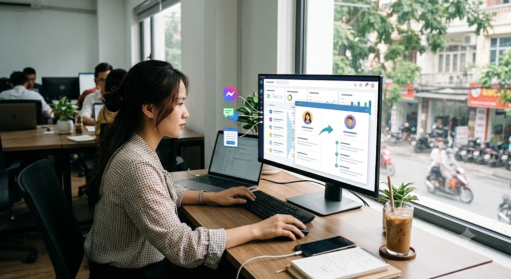 Phần Mềm CRM Quét Data Chính Chủ: Giải Pháp Bứt Phá Doanh Thu & Bảo Mật 2026 5 Ảnh 2: các tính năng bắt buộc của phần mềm crm quét data chính chủ