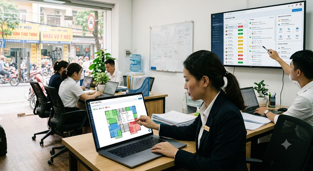 Ảnh 3: các tính năng cốt lõi bắt buộc phải có ở phần mềm môi giới bđs