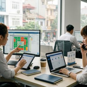 Ảnh 2: các tính năng cốt lõi của giải pháp số hóa sàn bđs toàn diện