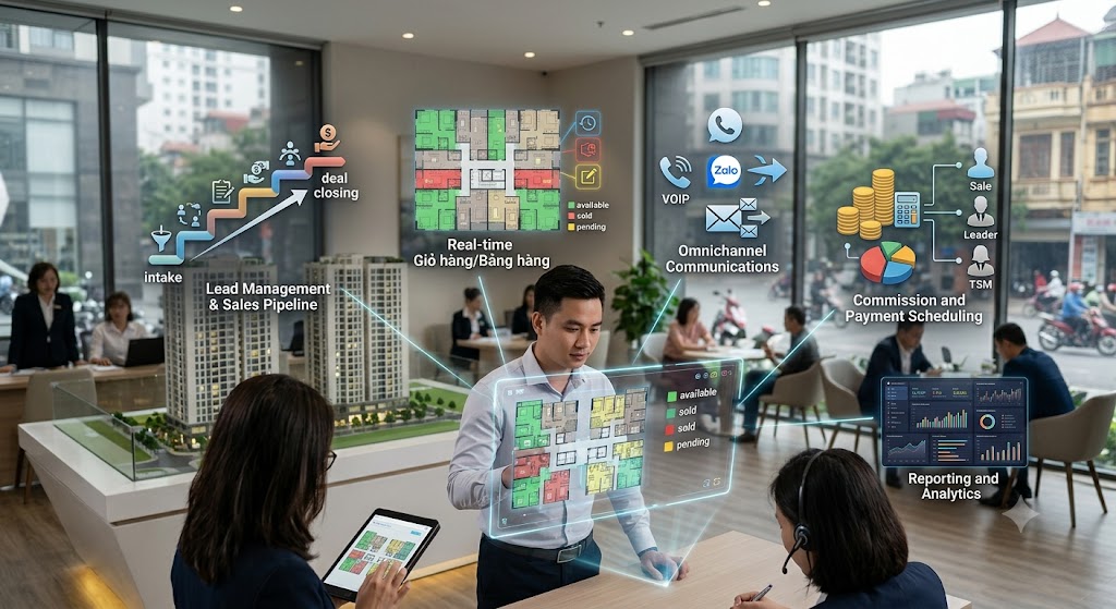 Ảnh 3: các tính năng phải có của một hệ thống crm nhà đất chuyên nghiệp