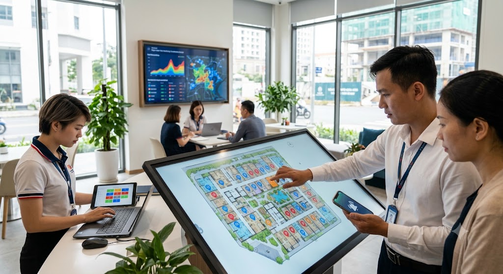 Ảnh 2: các tính năng xương sống của hệ thống crm realtime bất động sản