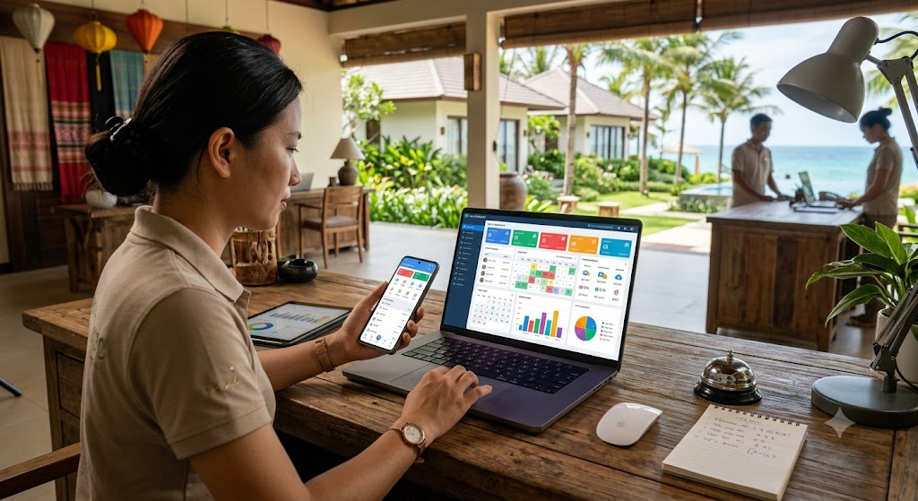 Ảnh 3: đánh giá chi tiết top 7 phần mềm quản lý villa nghỉ dưỡng tốt nhất 2026