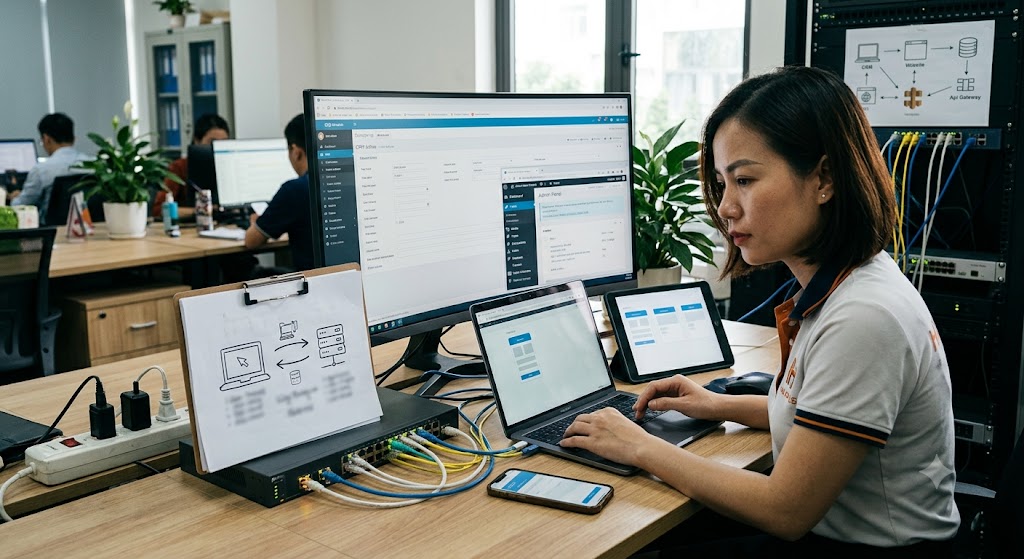 Ảnh 3: hướng di chuyển chi tiết thông tin đồng bộ