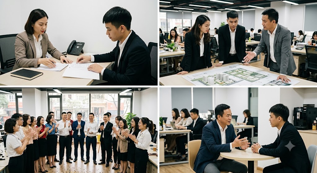 Ảnh 2: khung 4c chuẩn quốc tế áp dụng trong onboarding sale bđs