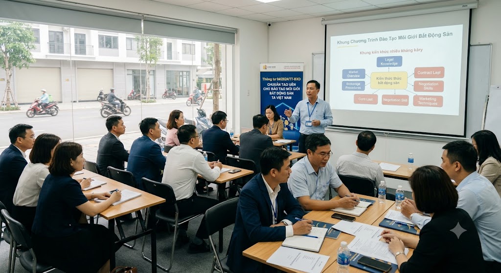 Ảnh 2: khung chương trình đào tạo môi giới bđs chuẩn theo quy định nhà nước
