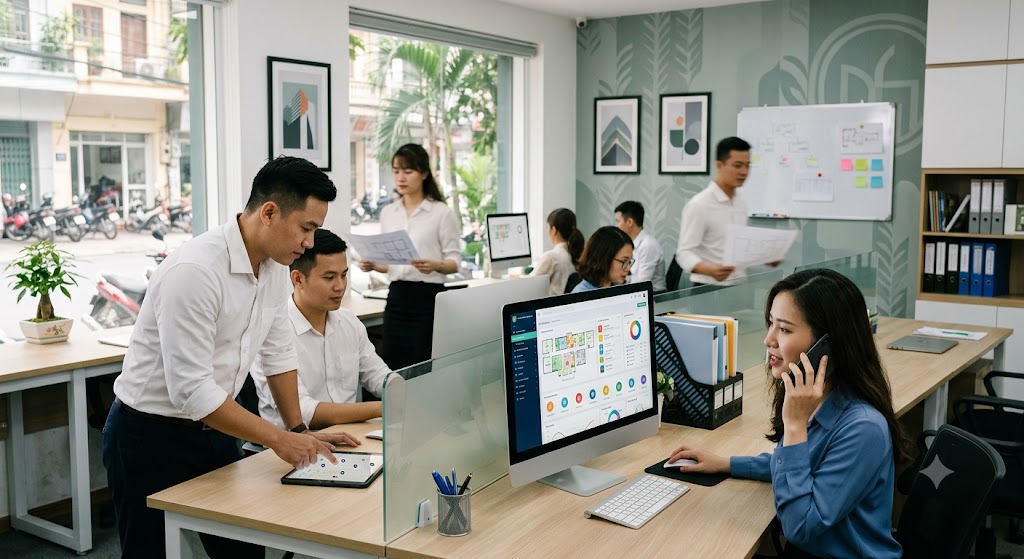 Ảnh 1: phần mềm quản lý văn phòng môi giới là gì