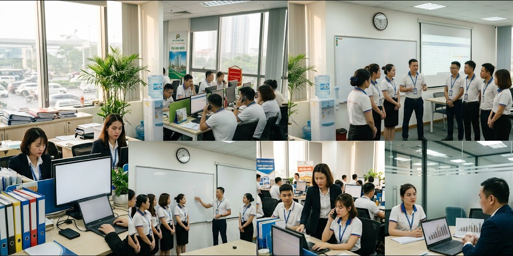 Ảnh 3: quy trình 4 bước quản lý đội nhóm bđs vận hành tự động