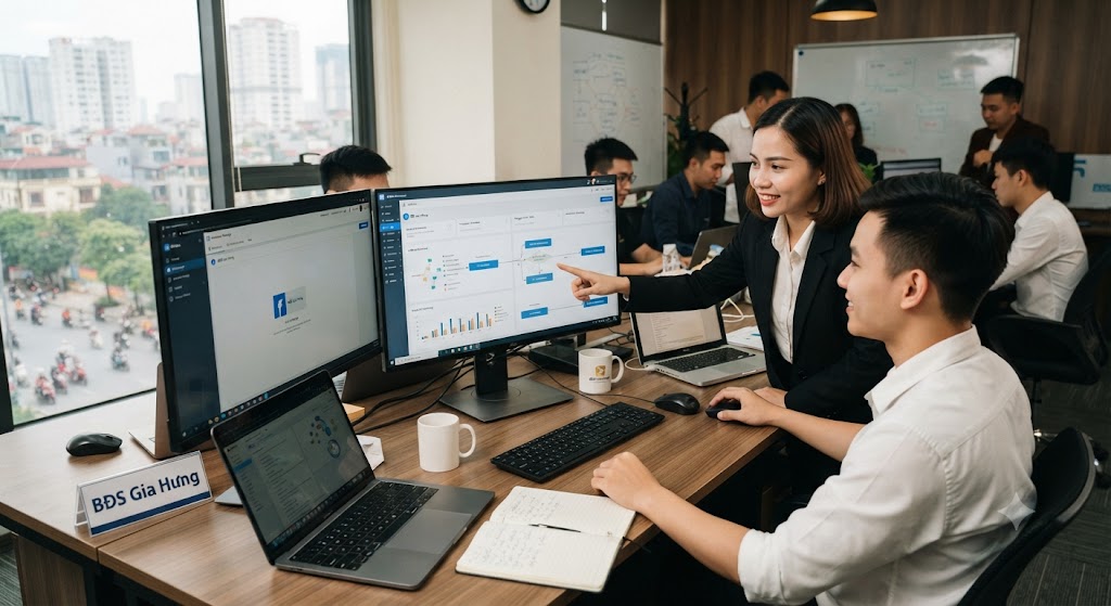 CRM Kết Nối Fanpage Facebook Bất Động Sản: Giải Pháp Tăng 200% Chốt Sale 7 Ảnh 2: quy trình 4 bước thiết lập crm kết nối fanpage facebook cho doanh nghiệp bđs