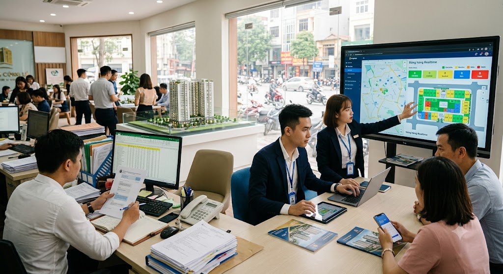 Ảnh 1: tổng quan về quản lý quỹ căn realtime