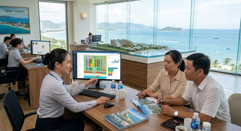 Ảnh 2: các tính năng cốt lõi của crm quản lý bđs nghỉ dưỡng nha trang