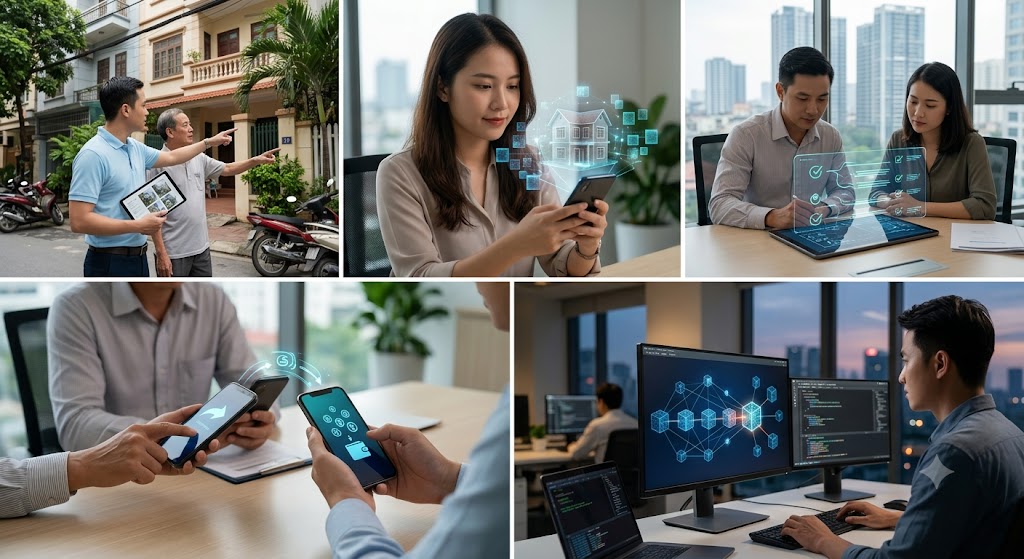 Ảnh 2: các ứng dụng cốt lõi của công nghệ chuỗi khối blockchain trong giao dịch bđs