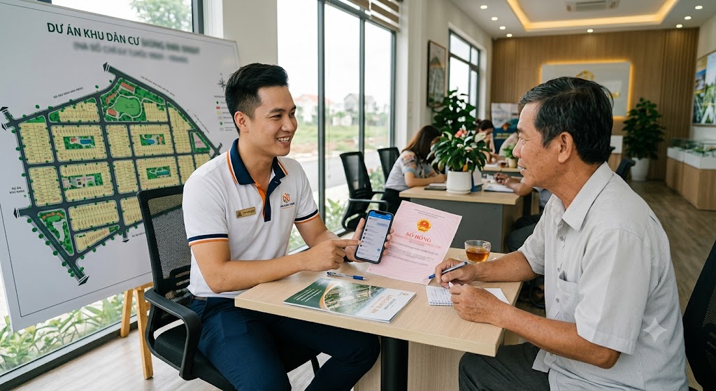 Ảnh 2: cấu trúc 1 tin nhắn zalo bán đất nền