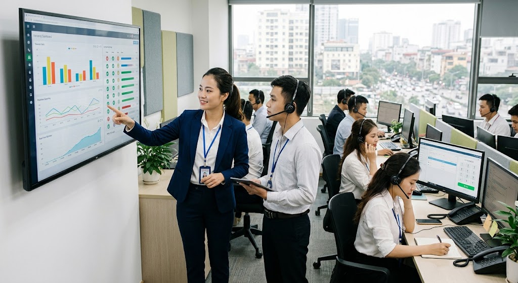 Ảnh 1: nỗi đau của trưởng nhóm telesale bđs khi quản lý thủ công