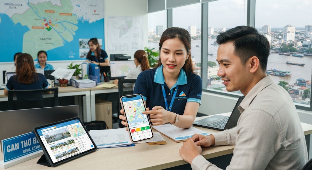Ảnh 2: quản lý giỏ hàng & sản phẩm thông minh theo bản đồ cần thơ