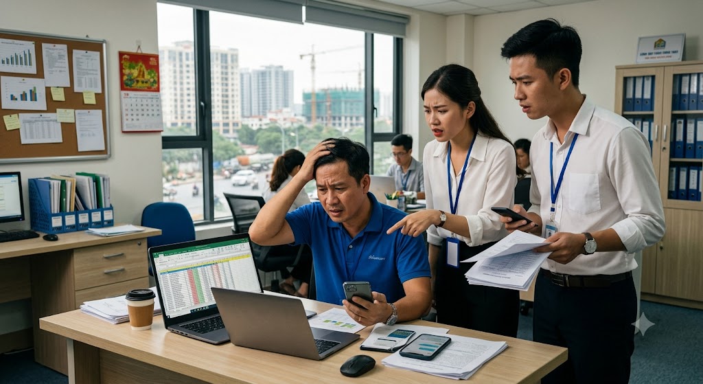 Ảnh 3: quy trình 5 bước quản lý giỏ hàng hàng ngày dành cho trưởng phòng bđs