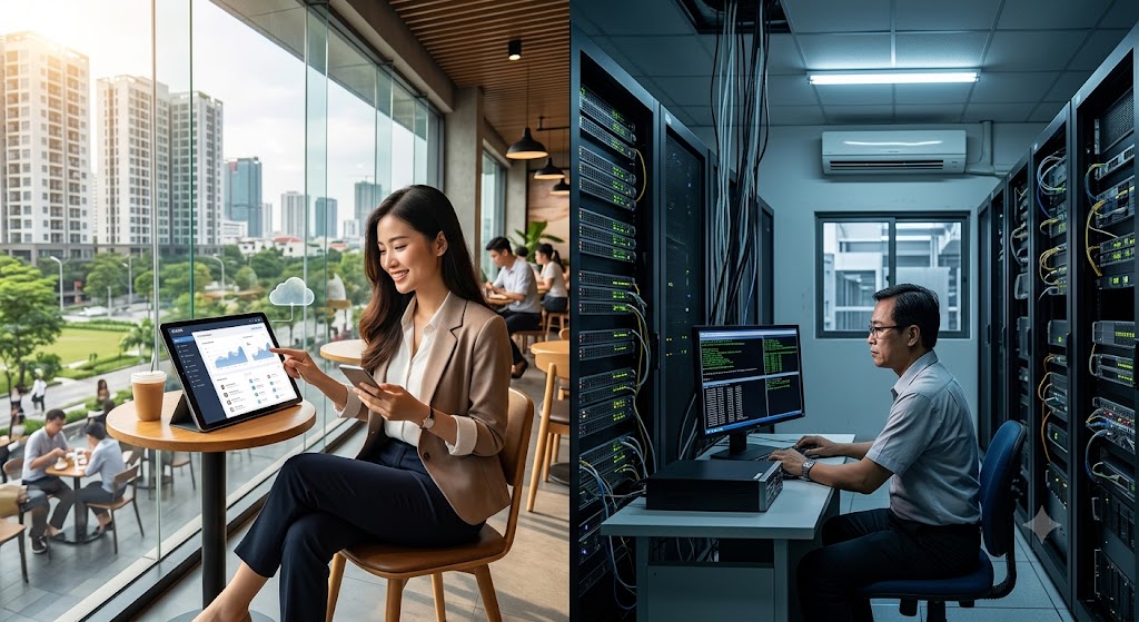 Ảnh 3: so sánh các hình thức lưu trữ dữ liệu crm bất động sản